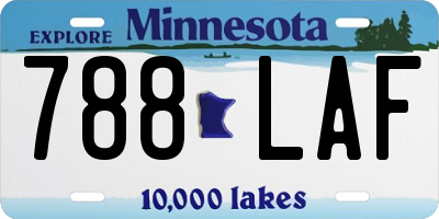 MN license plate 788LAF