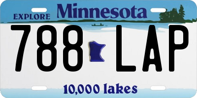 MN license plate 788LAP