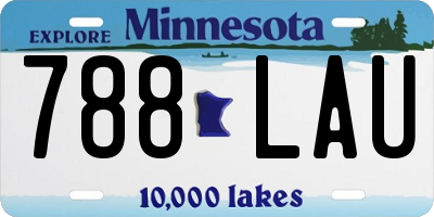 MN license plate 788LAU