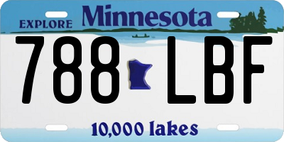 MN license plate 788LBF