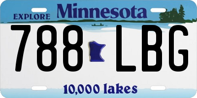 MN license plate 788LBG