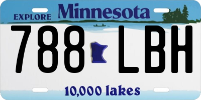 MN license plate 788LBH