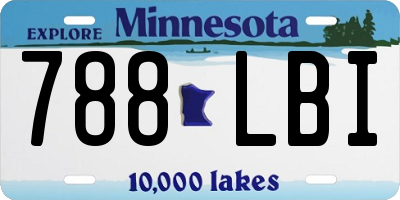 MN license plate 788LBI