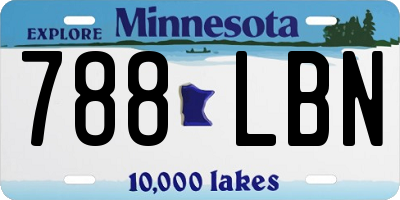 MN license plate 788LBN