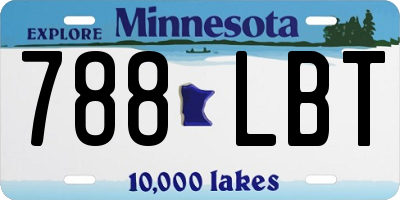 MN license plate 788LBT