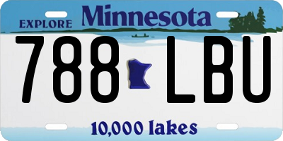 MN license plate 788LBU