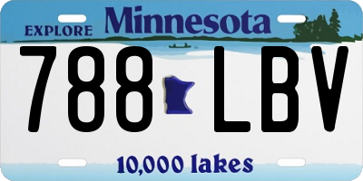 MN license plate 788LBV