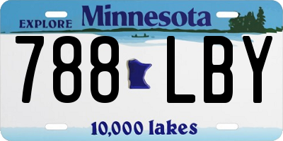 MN license plate 788LBY