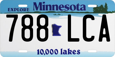 MN license plate 788LCA