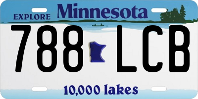 MN license plate 788LCB