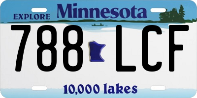 MN license plate 788LCF