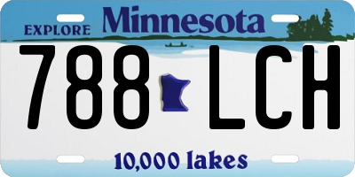 MN license plate 788LCH
