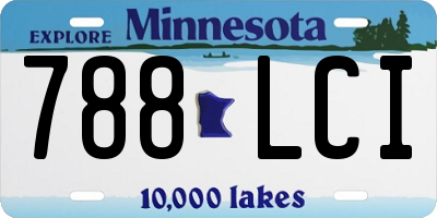 MN license plate 788LCI