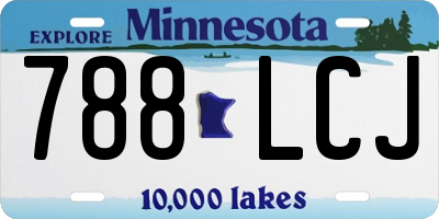 MN license plate 788LCJ