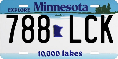 MN license plate 788LCK