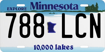 MN license plate 788LCN