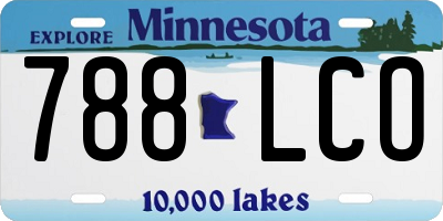 MN license plate 788LCO