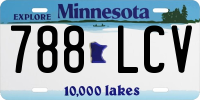 MN license plate 788LCV
