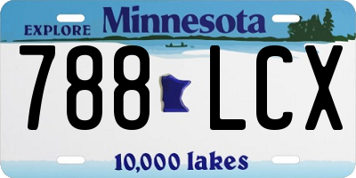MN license plate 788LCX