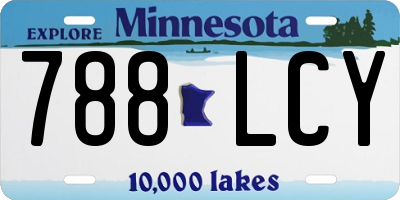 MN license plate 788LCY