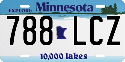 MN license plate 788LCZ