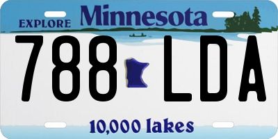 MN license plate 788LDA