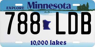 MN license plate 788LDB