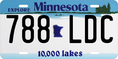 MN license plate 788LDC