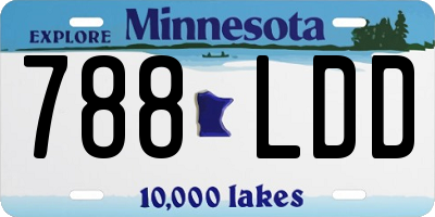 MN license plate 788LDD