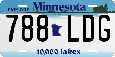 MN license plate 788LDG