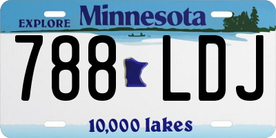 MN license plate 788LDJ