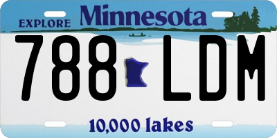 MN license plate 788LDM
