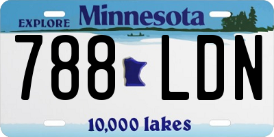 MN license plate 788LDN