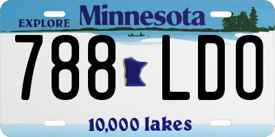MN license plate 788LDO
