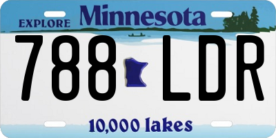 MN license plate 788LDR