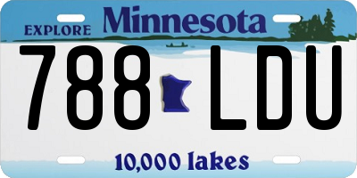 MN license plate 788LDU