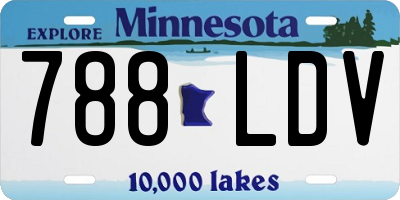 MN license plate 788LDV