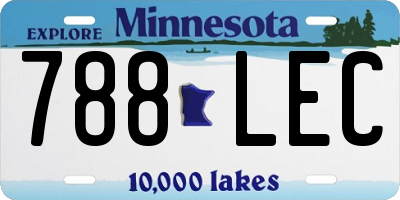 MN license plate 788LEC