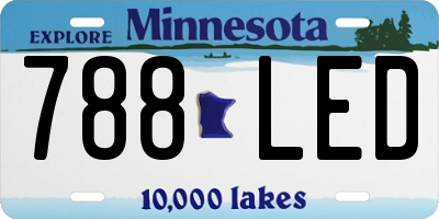 MN license plate 788LED