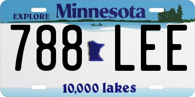 MN license plate 788LEE