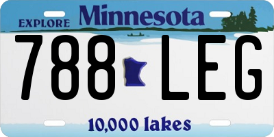 MN license plate 788LEG