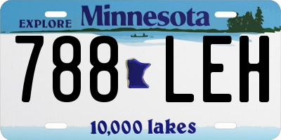 MN license plate 788LEH