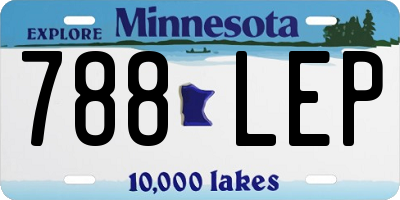 MN license plate 788LEP