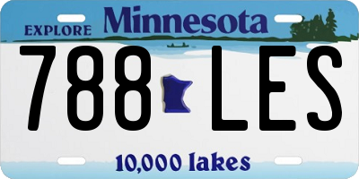 MN license plate 788LES