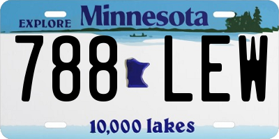 MN license plate 788LEW