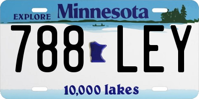 MN license plate 788LEY