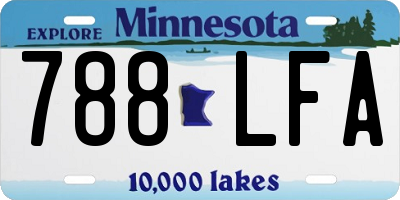 MN license plate 788LFA