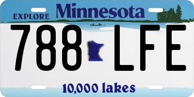 MN license plate 788LFE