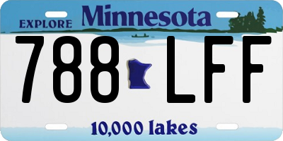 MN license plate 788LFF