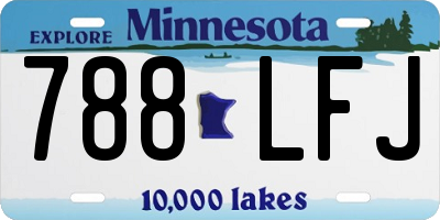 MN license plate 788LFJ